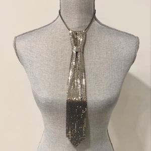 VINTAGE SILVER MESH NECKTIE NECKLACE FROM HOLT RENFREW